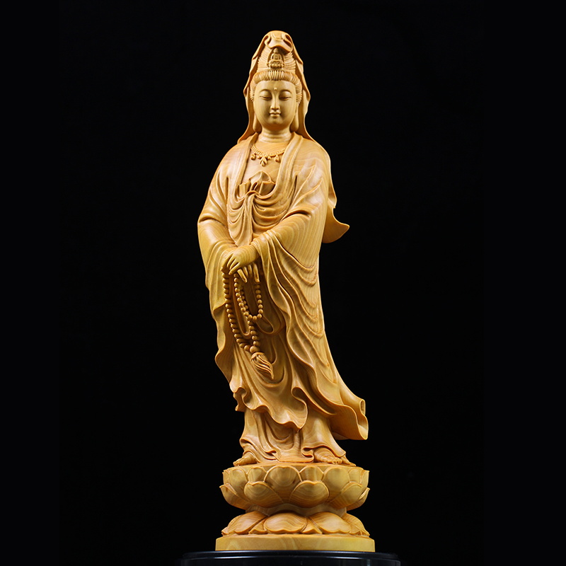 Natural Cypress Guanyin  Buddh - Home Office Feng Shui 리뷰 및 가격