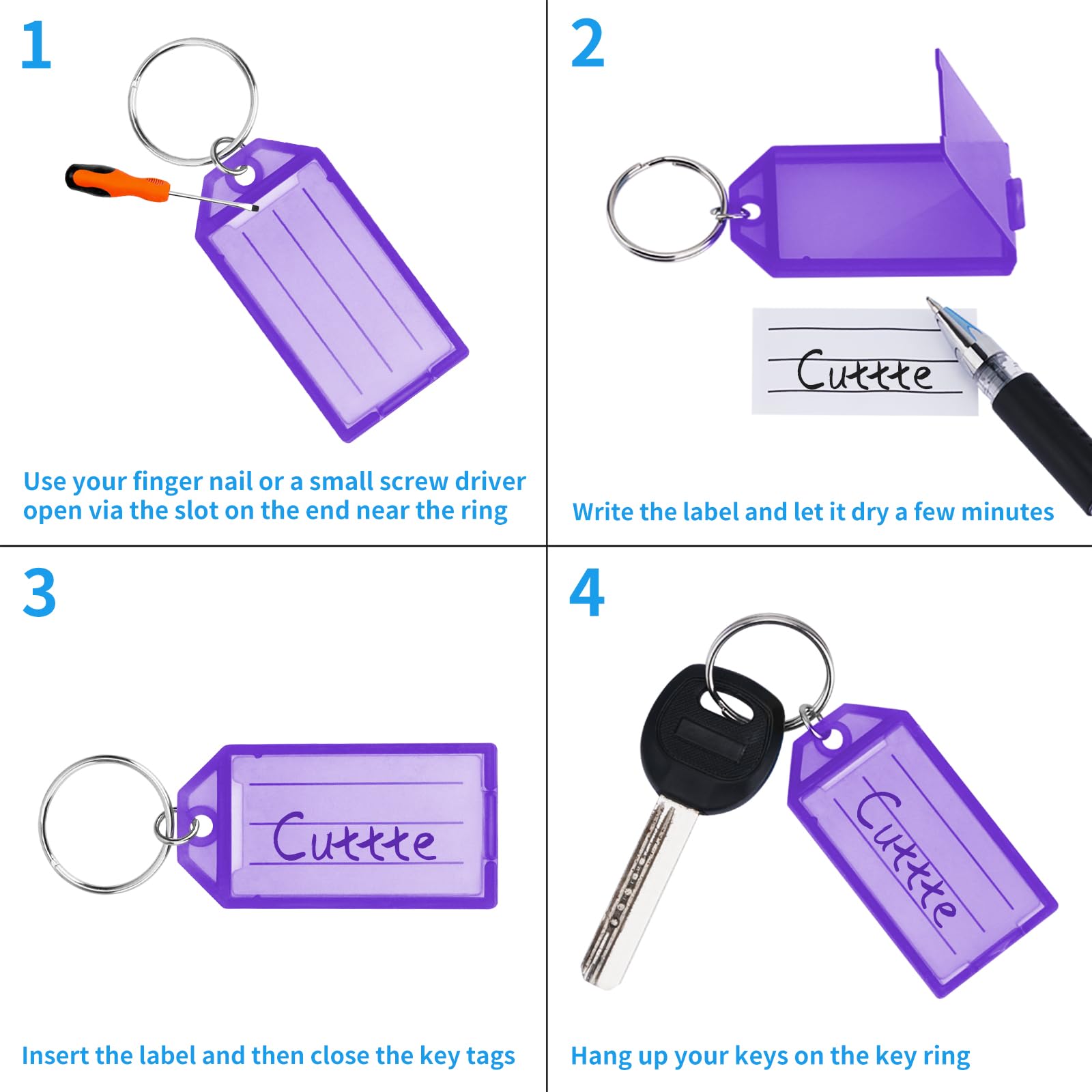 16 Pack Plastic Key Tags with  - Home Office Windows 리뷰 및 가격