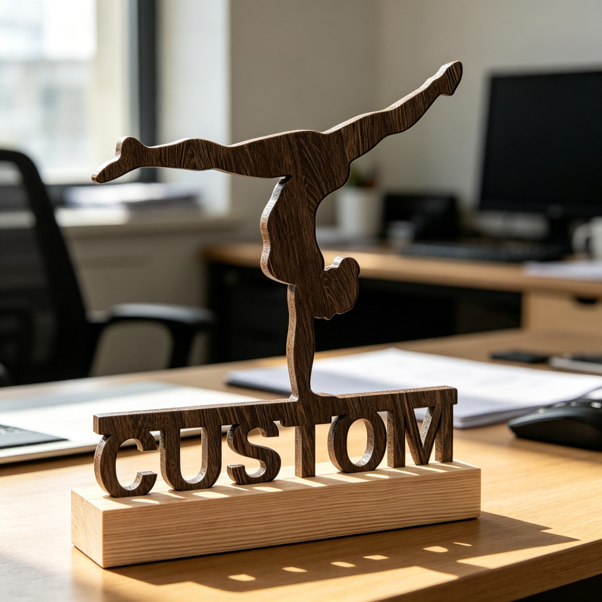 1pc Custom Gymnastic Girl Wood - Home Office Gifts 리뷰 및 가격