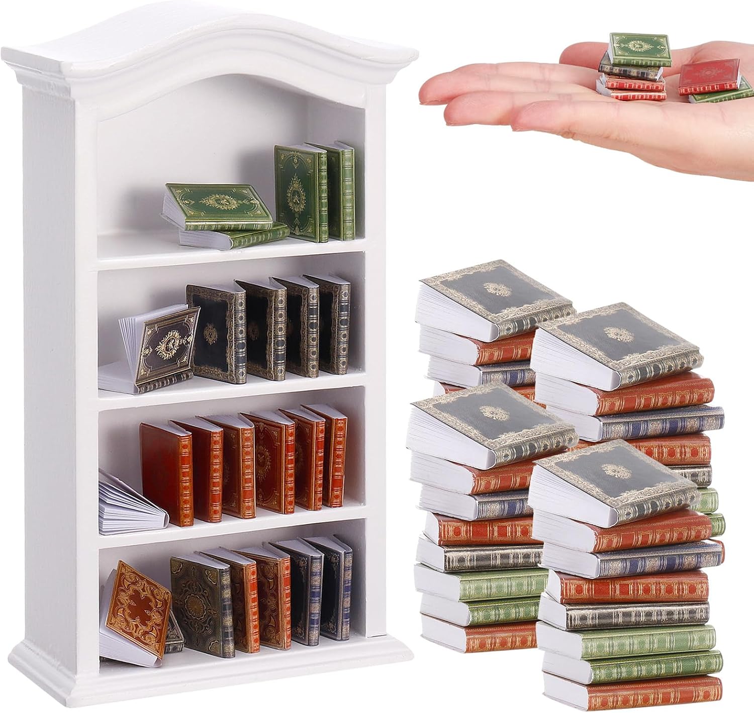 36 Pcs 1:12 Scale Dollhouse Mi - Bookcase Wood Shelf 리뷰 및 가격