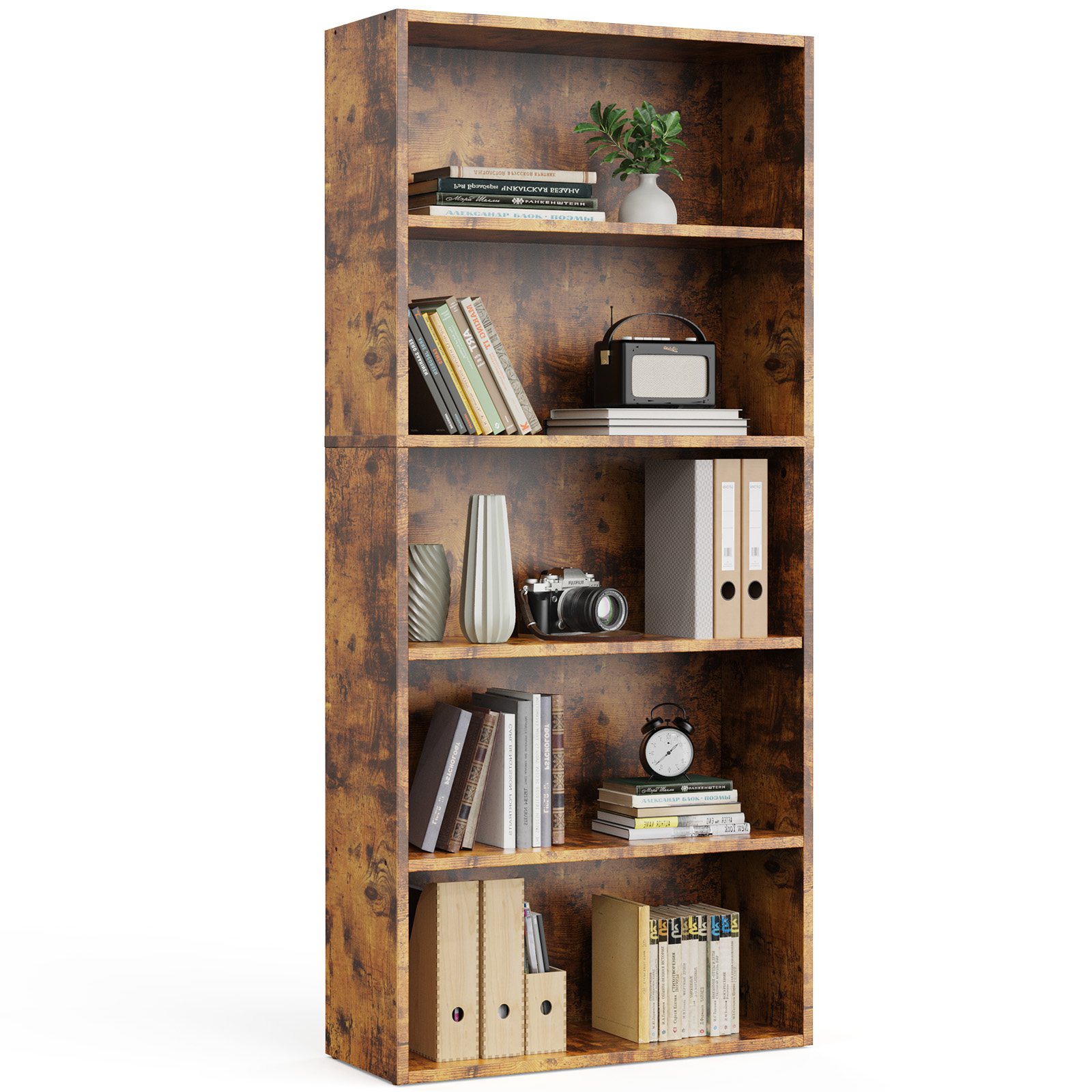 Industrial 5 Shelf Bookcase -  - Home Office In Living Room 리뷰 및 가격