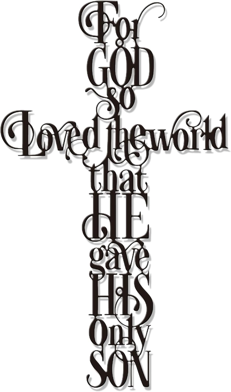 Cross Wall Decor with For God  - Home Office Quotes 리뷰 및 가격