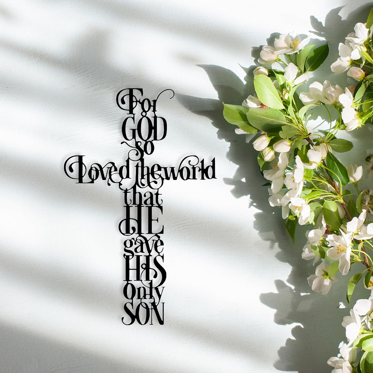 Cross Wall Decor with For God  - Home Office Quotes 리뷰 및 가격