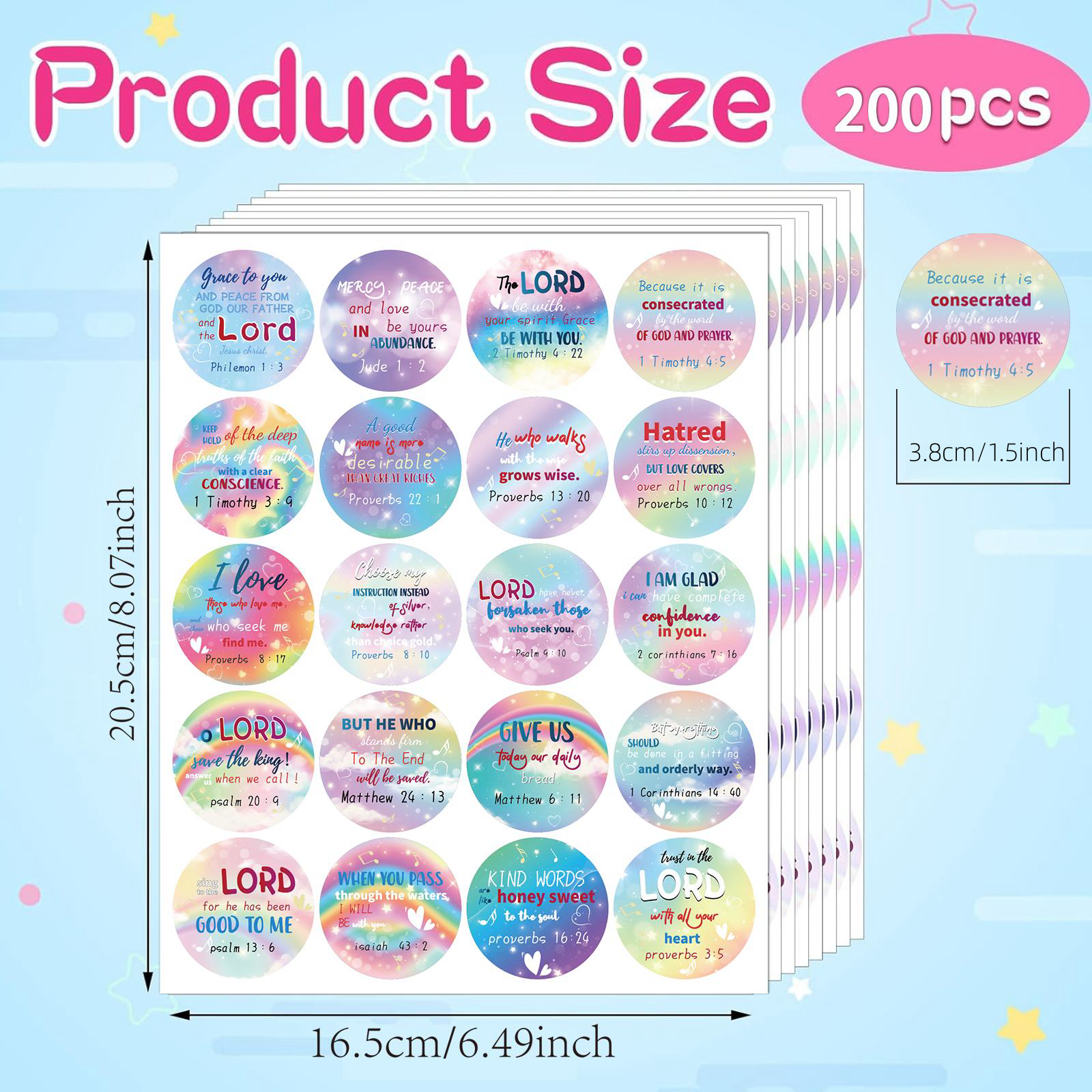 200 Pcs Christian Religious St - Home Office Quotes 리뷰 및 가격