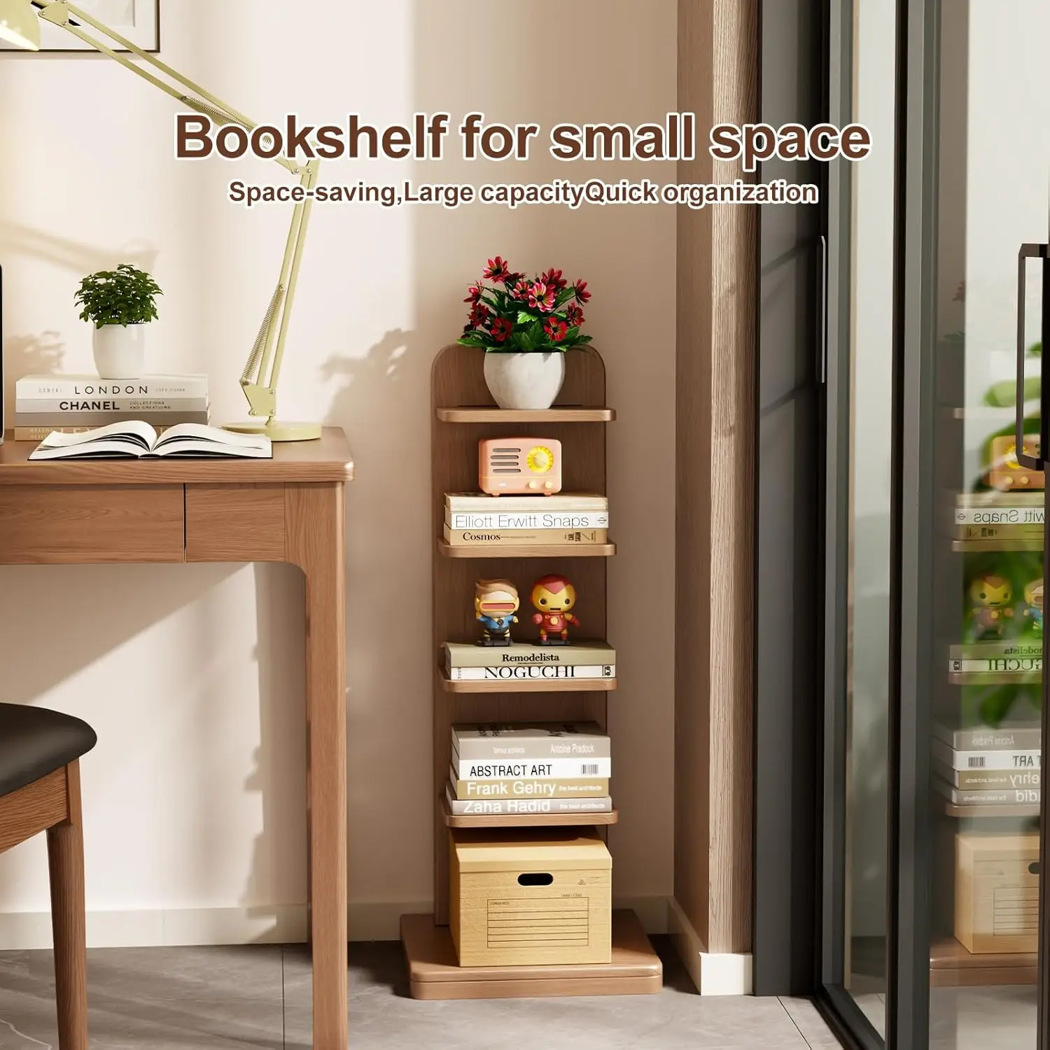 Narrow Ladder Bookcase 5 Shelf - Bookcase Wood Shelf 리뷰 및 가격