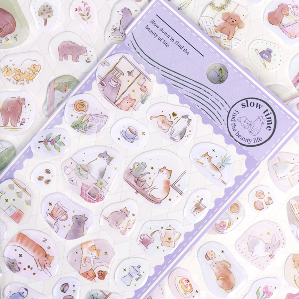 3 pcs Lovely Animals Slow Time - Home Office Quotes 리뷰 및 가격