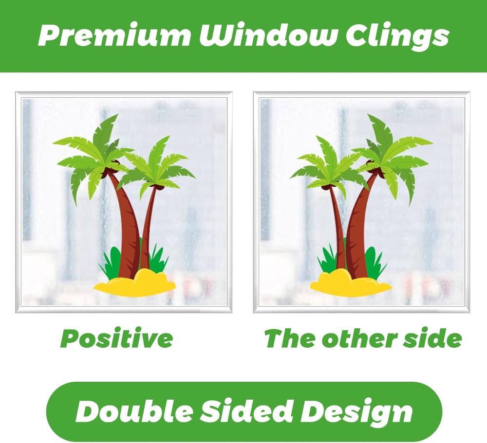 134Pcs Summer Window Clings -  - Home Office Windows 리뷰 및 가격