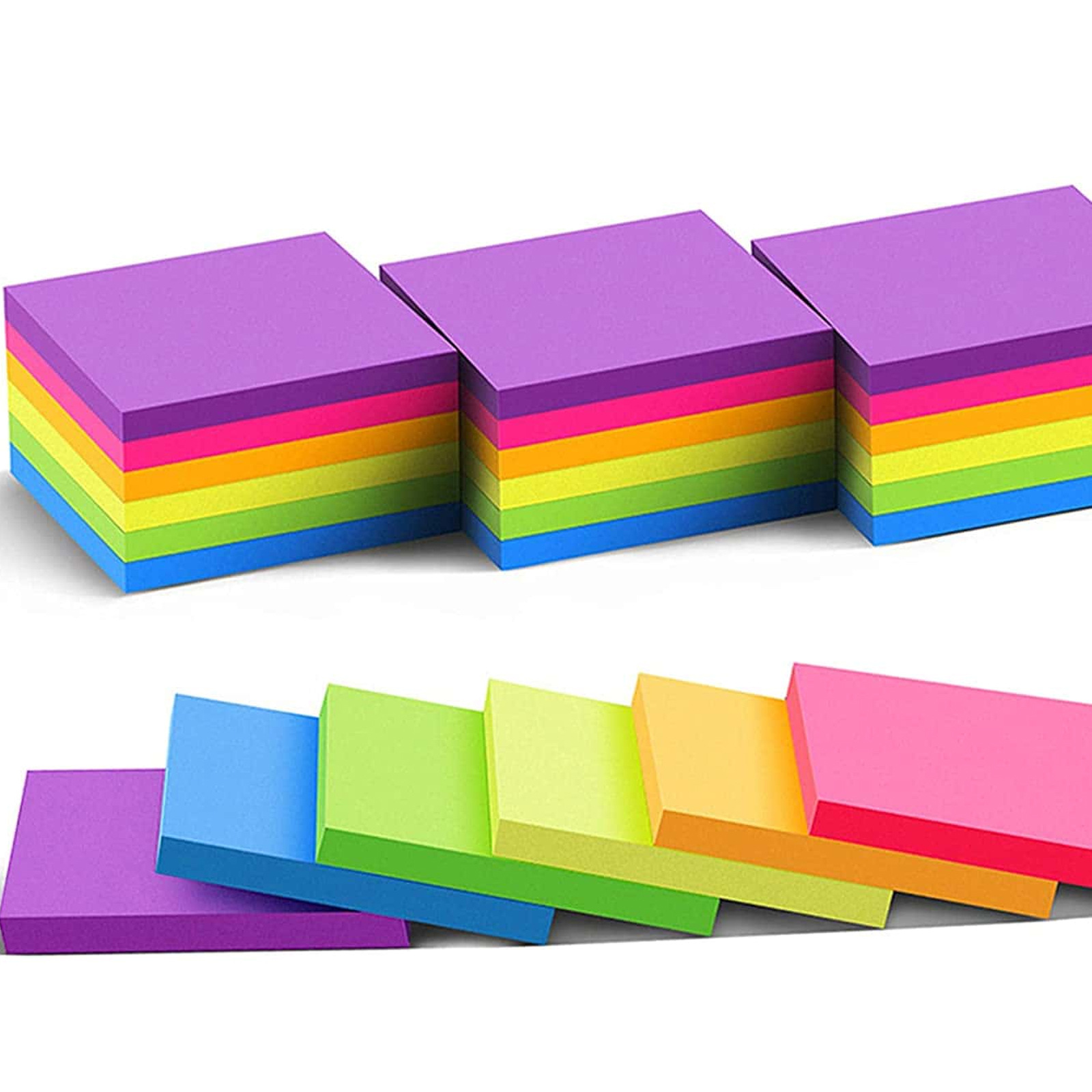 6 Pcs Fluorescent color 3*3inc - Sticky Note Dispenser 리뷰 및 가격