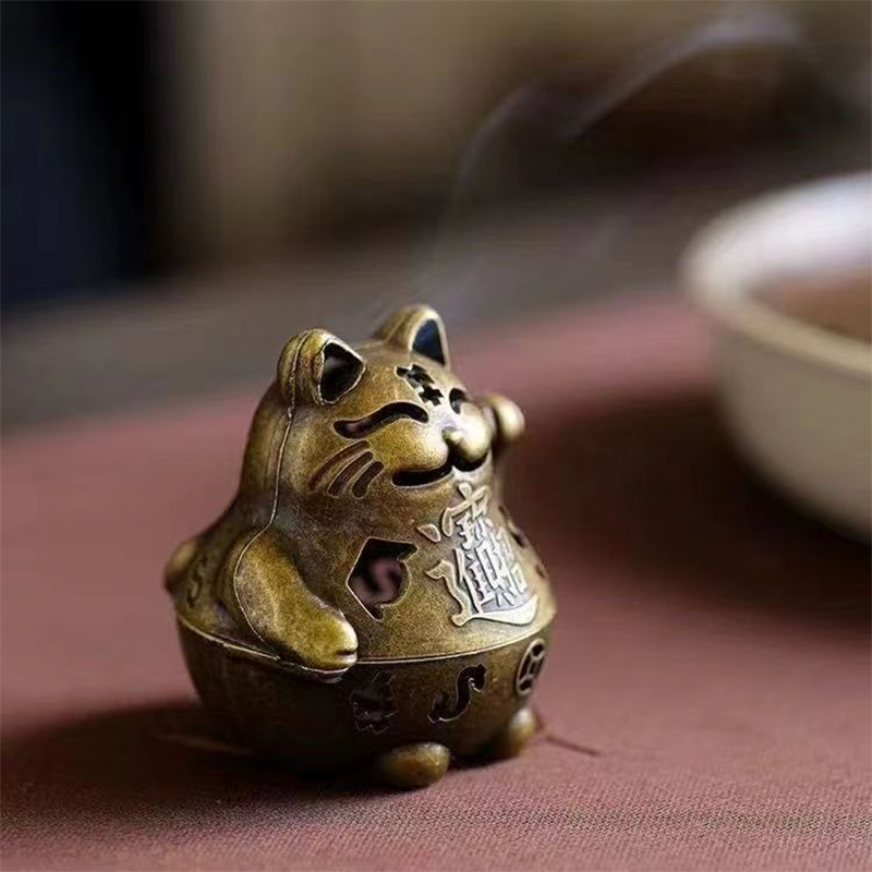 Lucky Cat Incense Burner Elega - Home Office Feng Shui 리뷰 및 가격