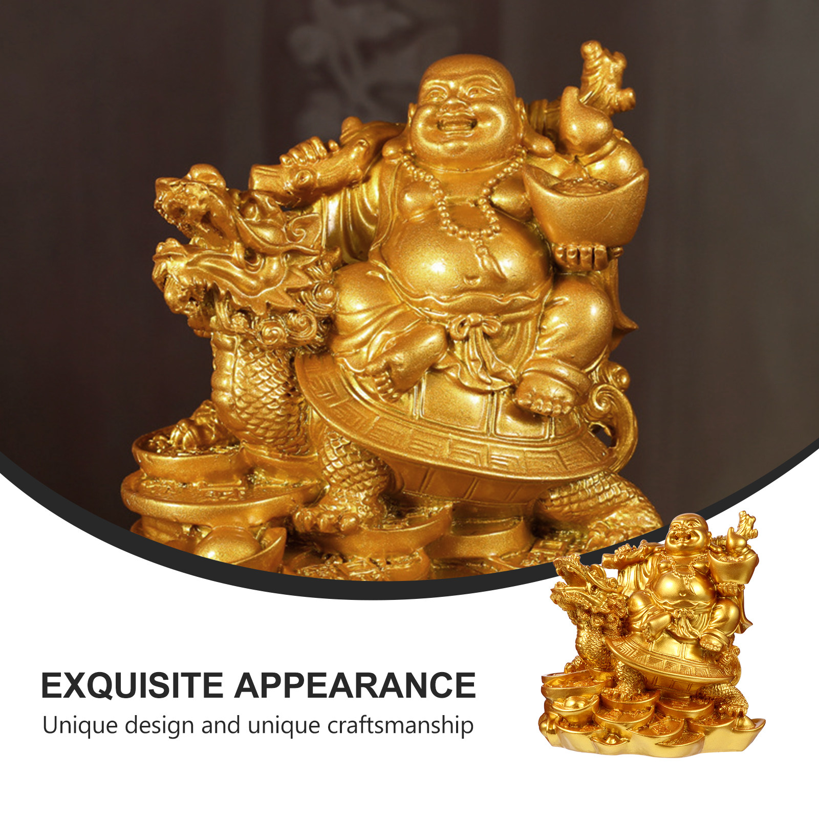 Laughing Buddha Statue Resin M - Home Office Feng Shui 리뷰 및 가격