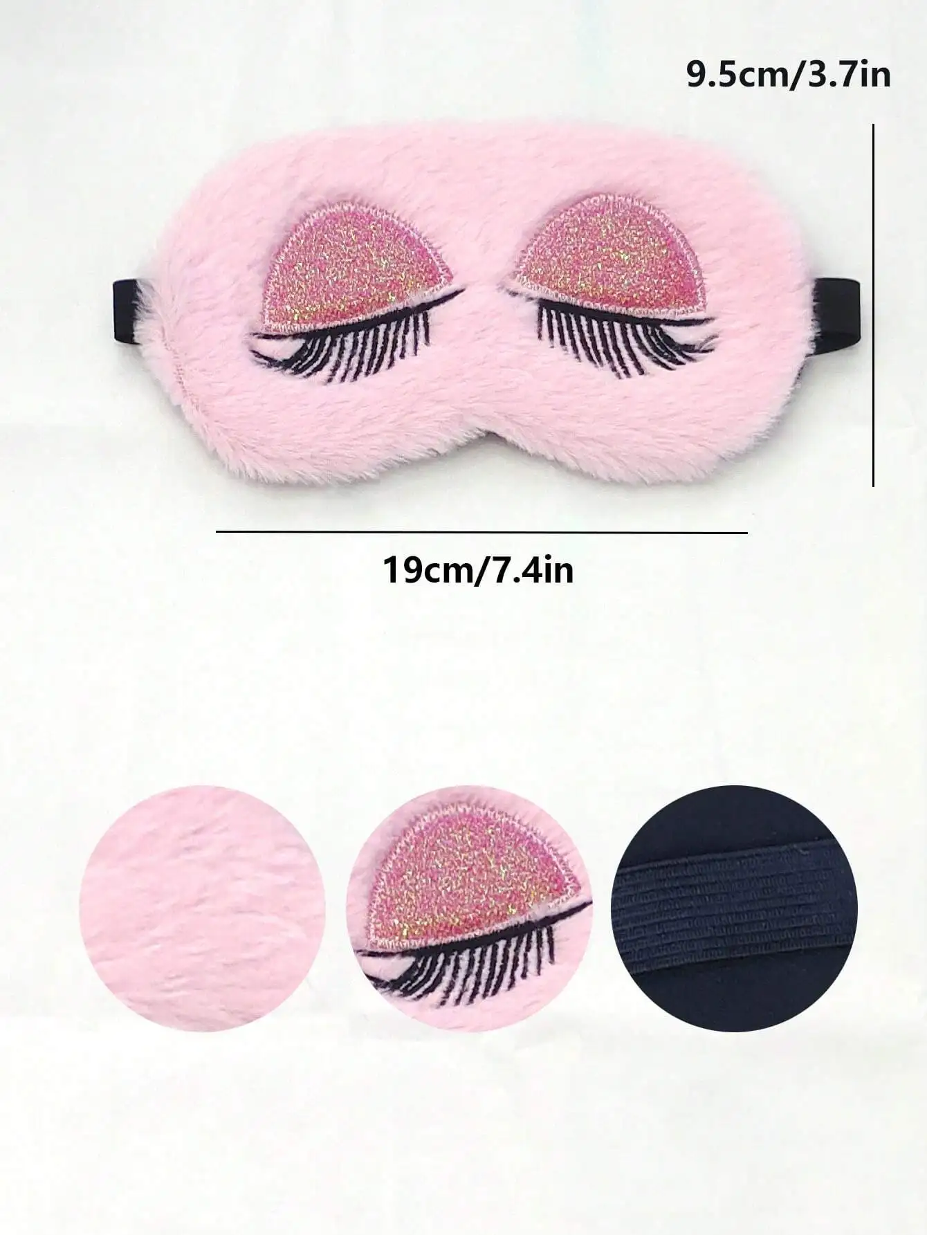 1pc Pink Plush Cute Eye Mask,  - Home Office Gifts 리뷰 및 가격